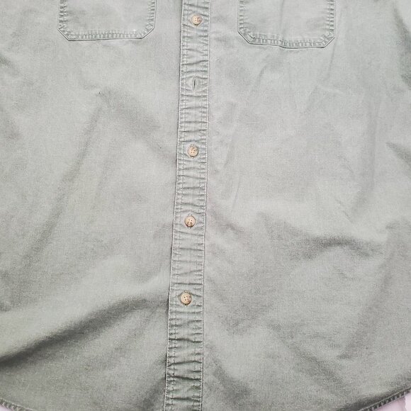 🌿 Vintage L.L.Bean Sage Green Washed 100% Cotton Shirt 2XLT - Picture 6 of 8